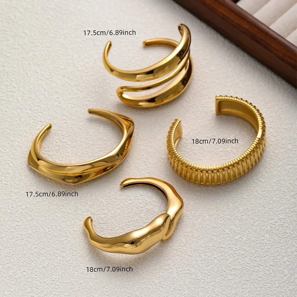 Best-Selling Chunky Cuff Bracelet – Modern European Street Style