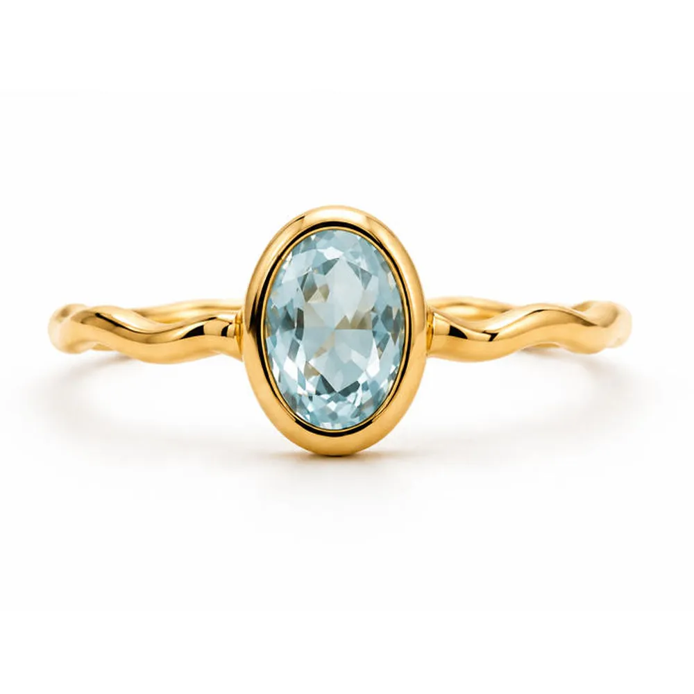 Custom Adjustable Oval Natural Gemstone Ring | 316L Stainless Steel OEM Manufact