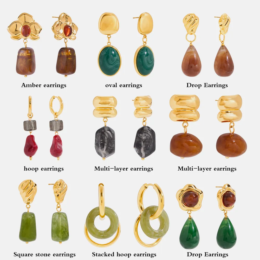 316L hypoallergenic stainless steel earrings