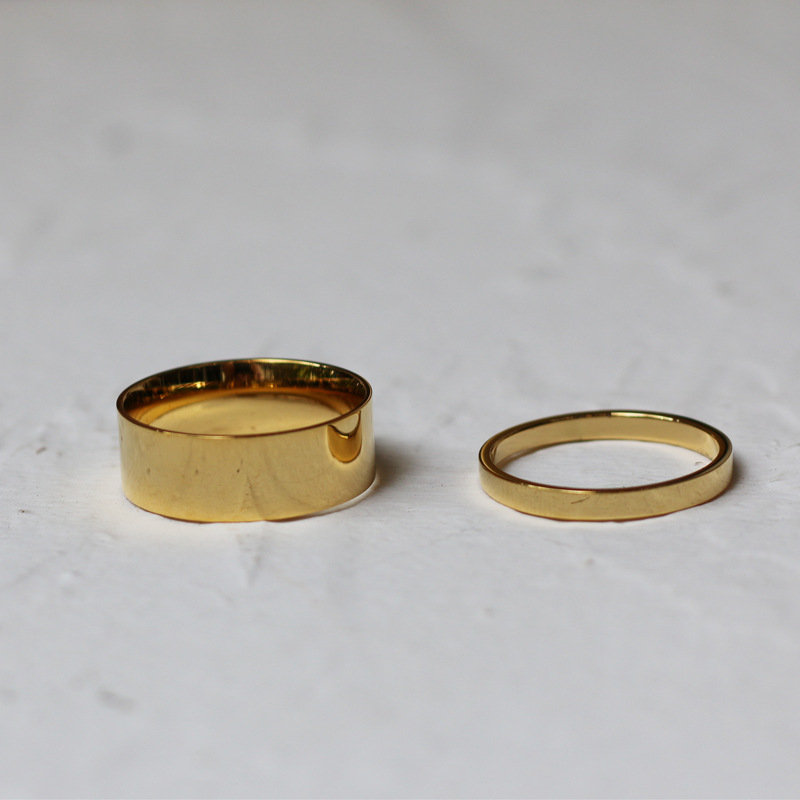 Classic ring  thick band and skinny band