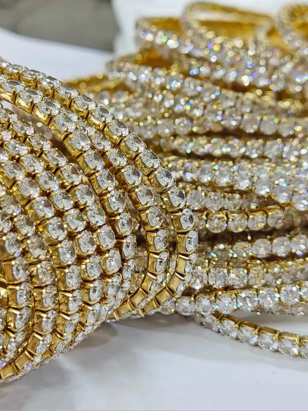 316L stainless steel tennis chain converted from sterling silver design