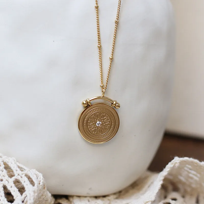 Roman star double layer necklace