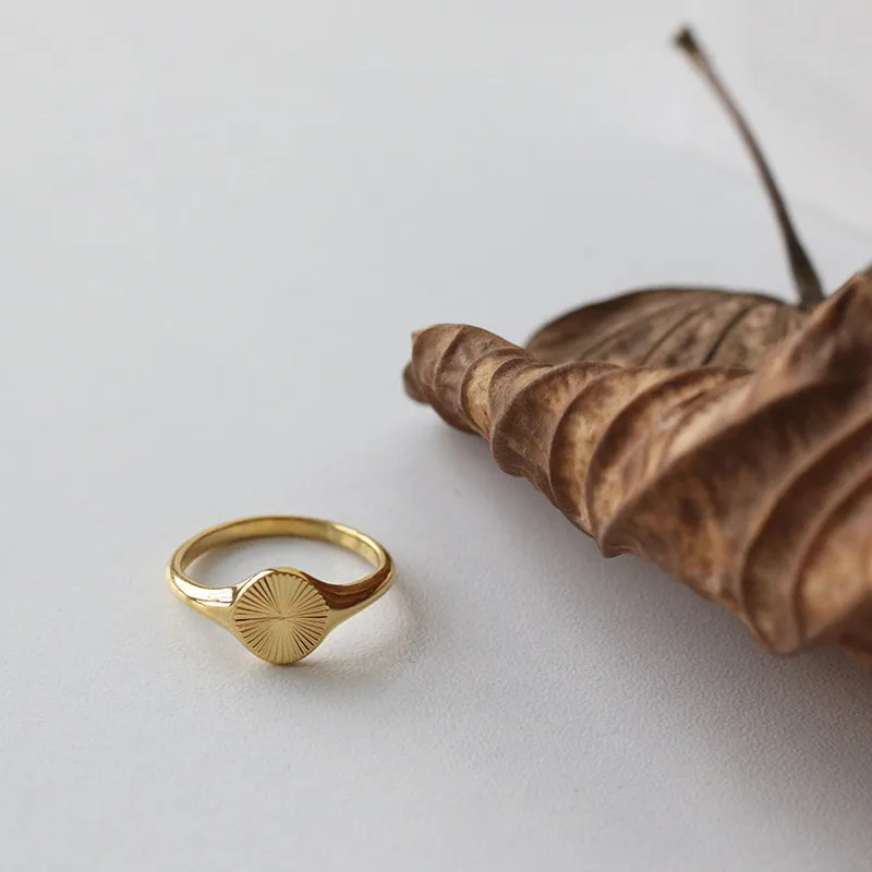 sun radiance signet ring