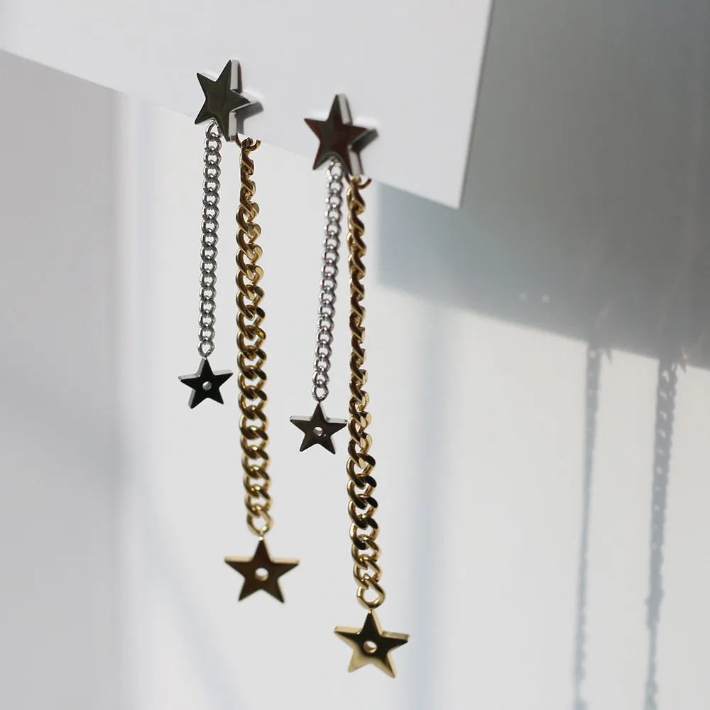 Shooting star earrings-the sky fall with star
