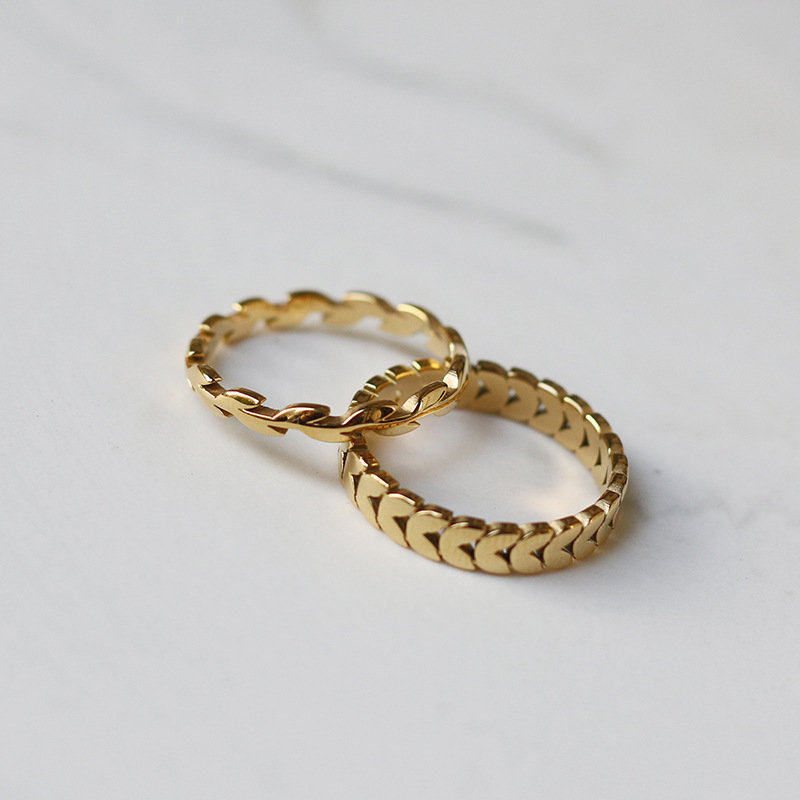 wheat autumn harvest stainless steel ring