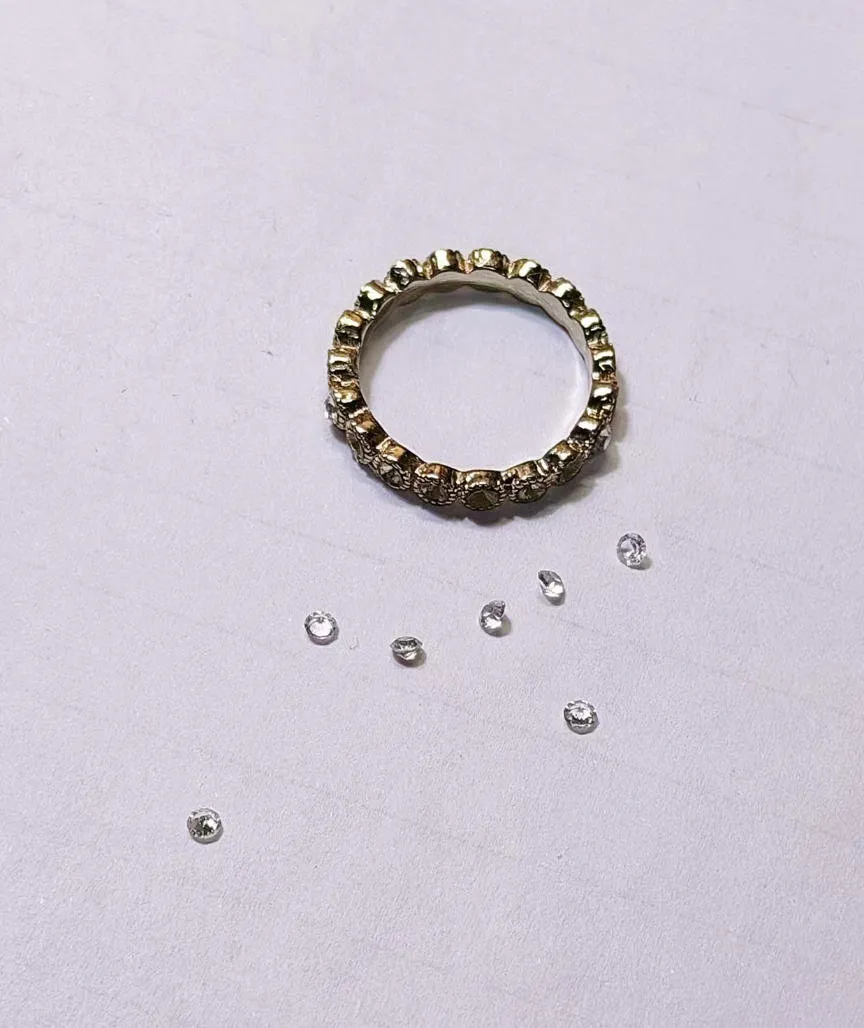 Over-repliance on glue in low-grade stainless steel gemstone manufacturer