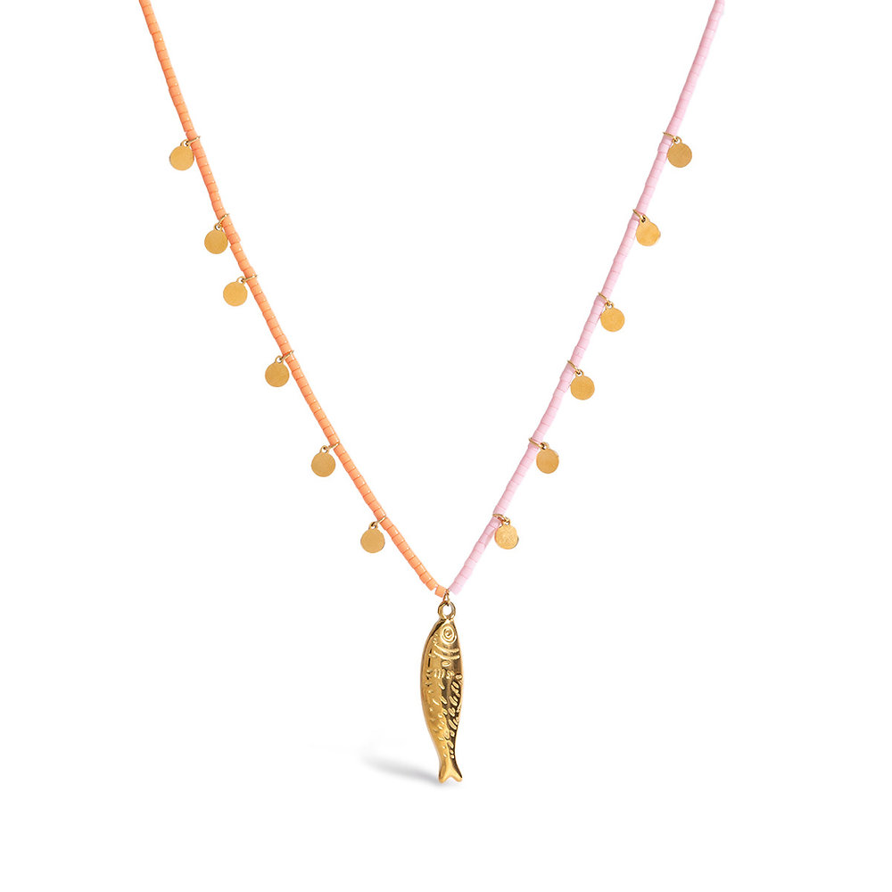 316L Stainless Steel Fish Pendant coin Necklace | OEM Jewelry