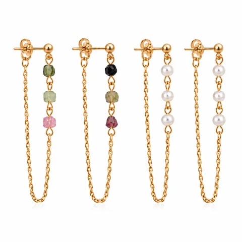 Waterproof Natural Gemstone Earrings Manufactured by Ducaibo