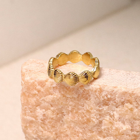 Custom Stainless Steel Shell Ring – Trendy, Tarnish-Free & Perfect for Daily Wea