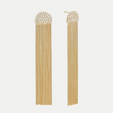 Elegant Long Tassel Earrings | Stainless Steel Statement Jewelry for Parties