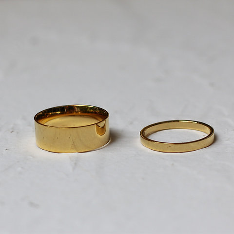 Classic ring  thick band and skinny band