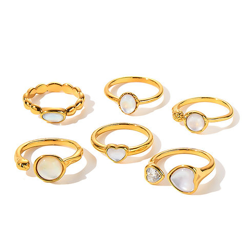 Organic Cat Eye Stone Ring Collection stainless steel ring OEM jewelry ring