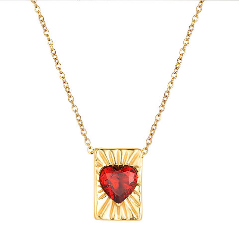 Best-Selling minimalist Vintage Heart Zircon Necklace - 18K Gold Plated