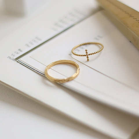 cross bead ring and special texture ring