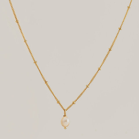 Romantic pearl bead chain necklace
