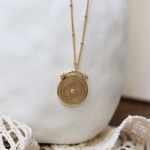 Roman star double layer necklace