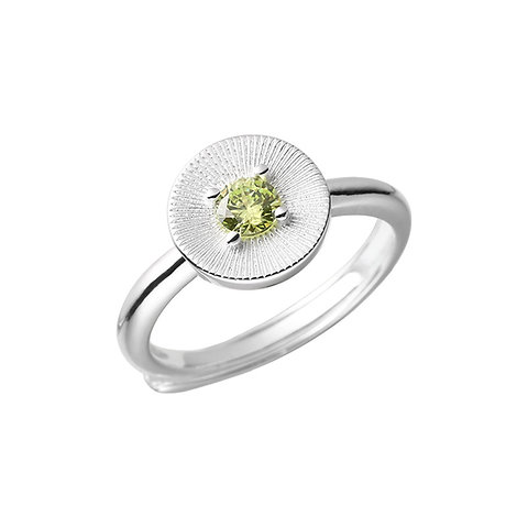 Circular Striped Design ring, Adjustable Push-Pull Minimalist Fashion Ring