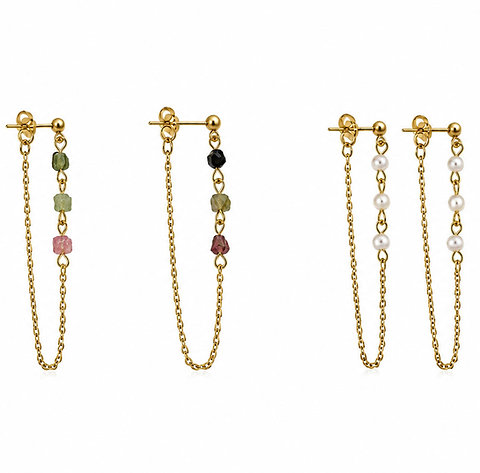 Waterproof Natural Gemstone Earrings Manufactured by Ducaibo