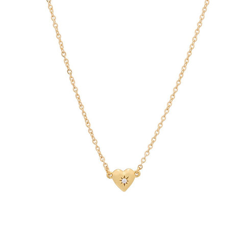 Mini Cute Heart Zircon Stainless Steel NecklaceValentines day gift