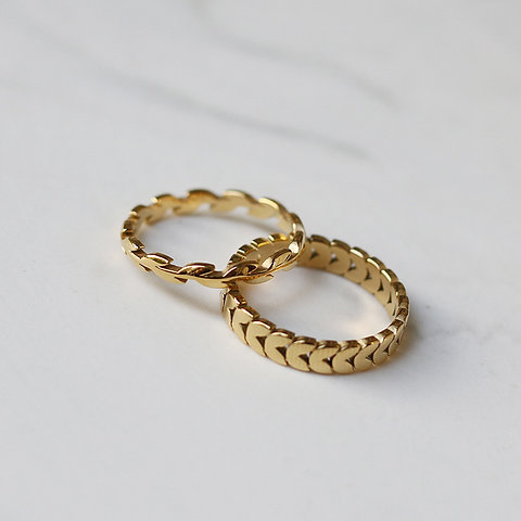 wheat autumn harvest stainless steel ring