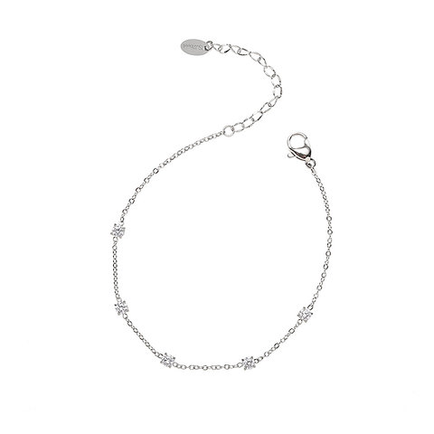 Silver Starry CZ Bracelet – Stainless Steel | Custom Logo Available