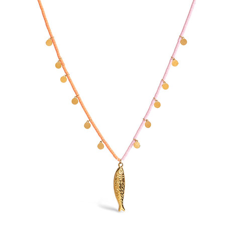 316L Stainless Steel Fish Pendant coin Necklace | OEM Jewelry