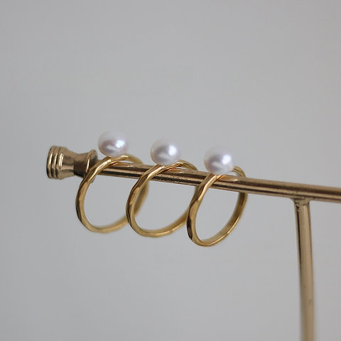 Fresh water pearl dainty ring