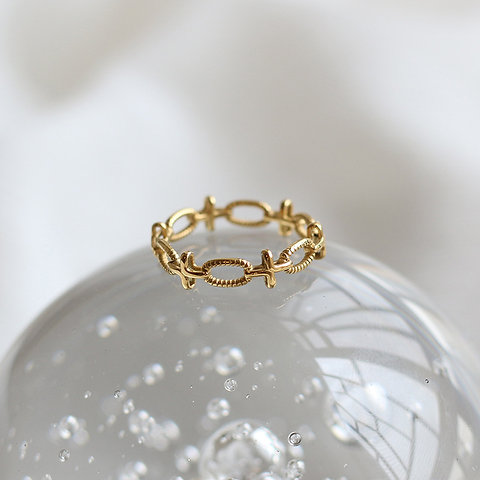 Hollow cross chain ring