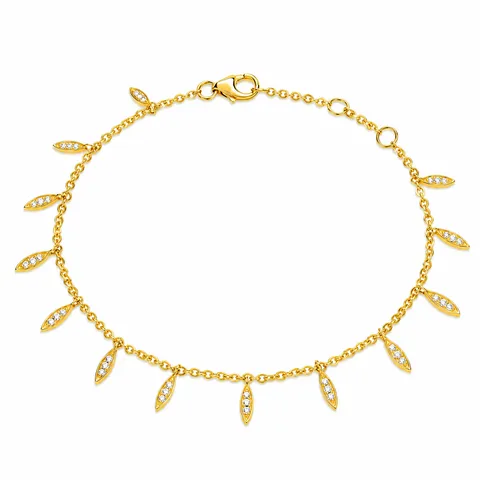 Dainty Gold Leaf Charm Bracelet with Dangling Pendants | Custom 316L Stainless Steel Jewelry OEM ODM