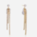 316L stainless steel movement zircon tassel earrings collection 18K PVD gold plated statement earrings design