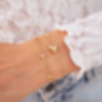 縮圖：Adjustable Heart sun sta Charm Bracelet – 18K Gold Vacuum-Plated Stainless Steel