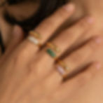 縮圖：​​​​​​​European INS Style 18K Gold Plated Stainless Steel Zircon Rings for Women