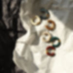 Enamel chunky hoop earrings