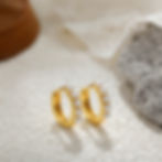 縮圖：Stack pearl earrings hoop earrings huggie earrings