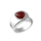 縮圖：Irregular Red Agate Ring for Women – Minimalist Style Closed Band Statement ring