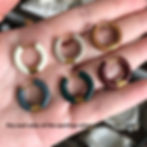 縮圖：Enamel chunky hoop earrings