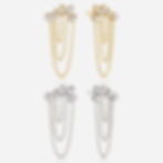 stainless steel CZ tassel earrings wholesale collection