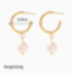 縮圖：Trendy C-Shape Stainless Steel Freshwater Pearl Earrings – Fashionable Statement