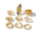 Cat eye stone rings in 316L stainless steel