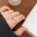 縮圖：Adjustable Aquamarine Stackable Ring, INS Fashion Minimalist Statement ring