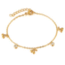 Cherry Charm Stainless Steel Bracelet – Playful Sparkle | Custom Logo Available