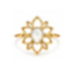 Custom Lotus Mandala Statement Ring in 316L Stainless Steel with 18K PVD Gold Plating