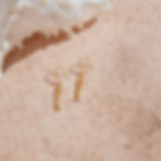 縮圖：316L stainless steel fish earrings displayed on beach-inspired background