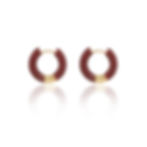縮圖：Enamel chunky hoop earrings