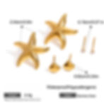 縮圖：seastar stud seashell stud ocean stud earrings stack of 3pairs