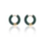 縮圖：Enamel chunky hoop earrings