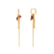 316L stainless steel fish earrings with PVD gold plating
