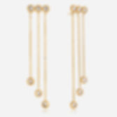 316L stainless steel movement zircon tassel earrings with 18K PVD gold plating waterproof statement jewelry