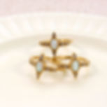 縮圖：Trendy and Stylish 316 Stainless Steel Opal Teardrop Ring – Hypoallergenic