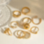 縮圖：​​​​​​​European INS Style 18K Gold Plated Stainless Steel Zircon Rings for Women
